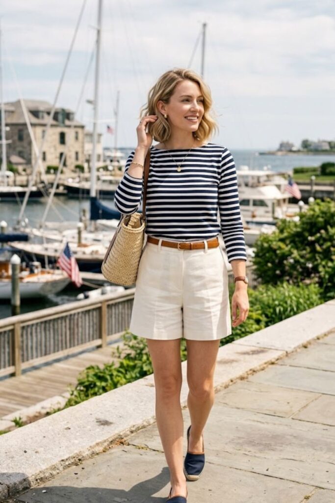 10. Breton Top With Tailored Shorts