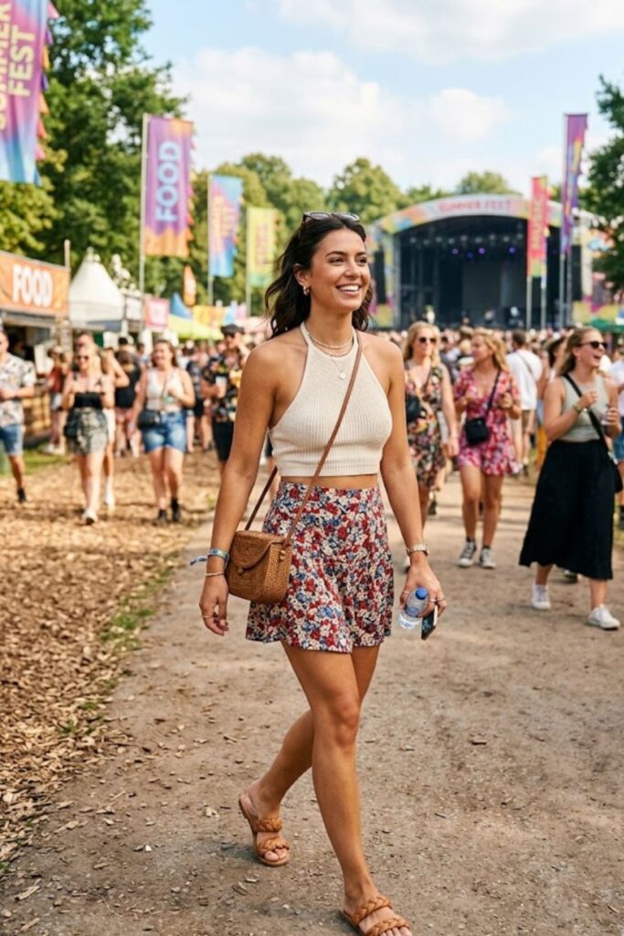 12. Halter Neck Top With Mini Skirt