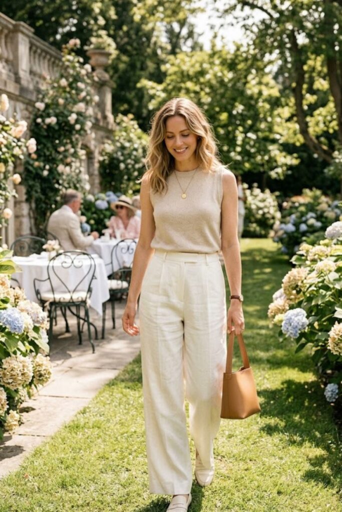 12. Linen Pants With Sleeveless Top