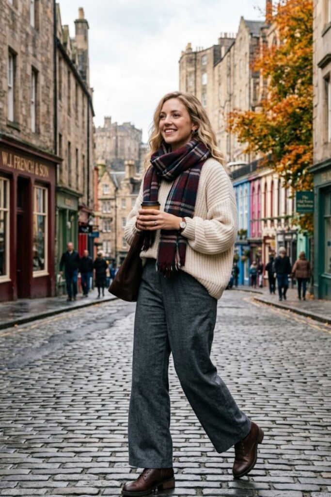 12. Oversized Sweater With Wide-Leg Trousers