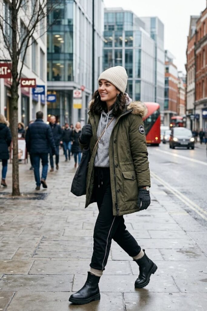 13. Parka With Hoodie And Joggers