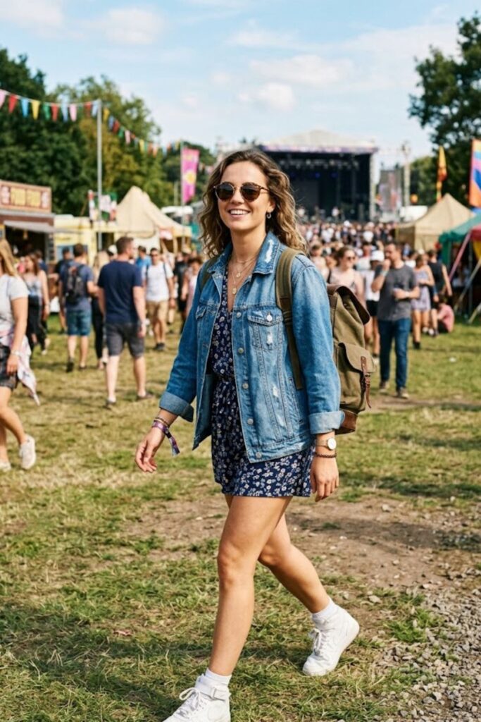 14. Denim Jacket With Playsuit