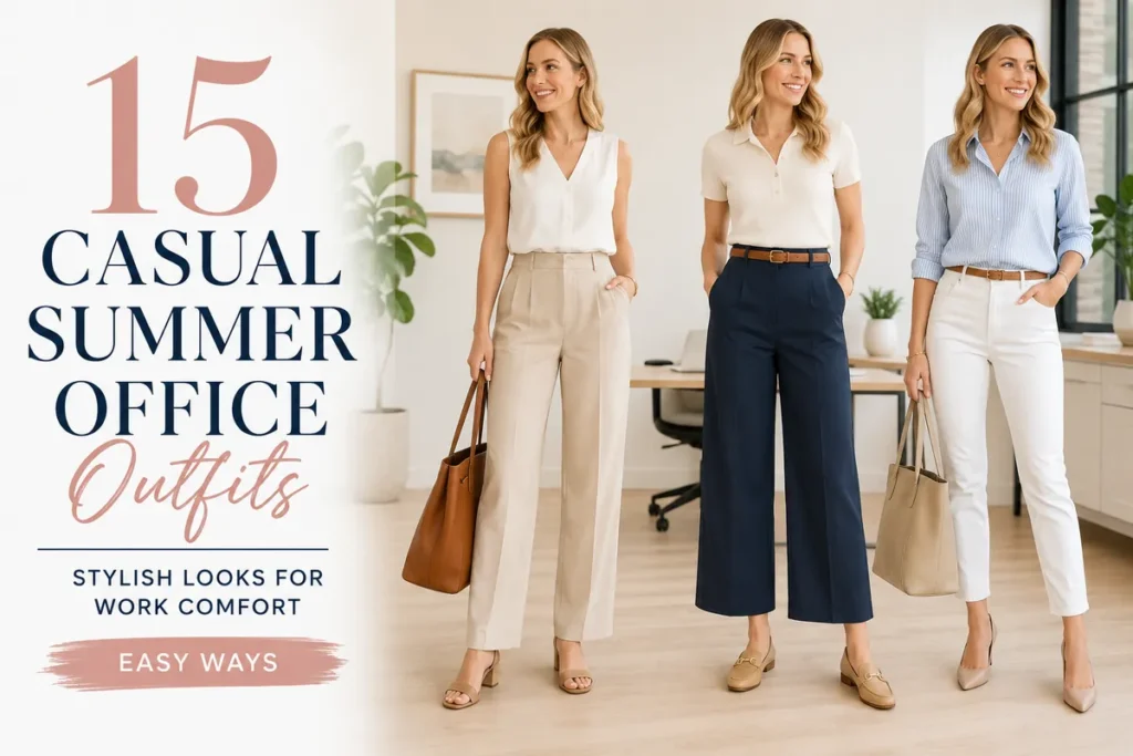 15 Casual Summer Office Outfits: Stylish Looks for Work Comfort