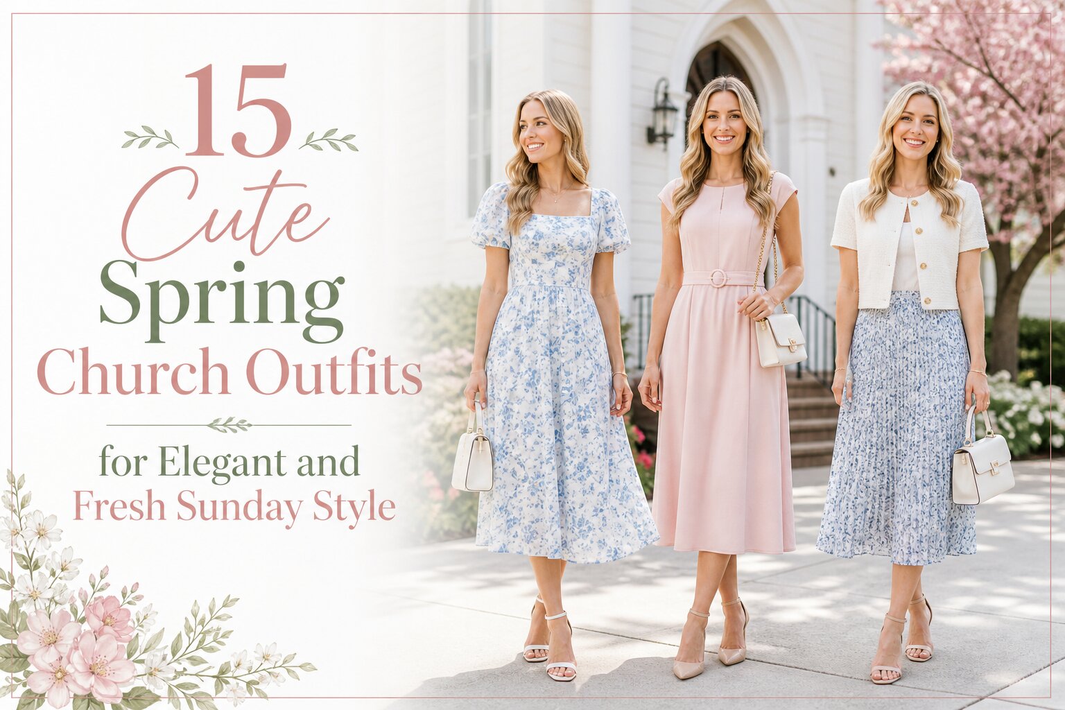 15 Cute Spring Church Outfits for Elegant and Fresh Sunday Style
