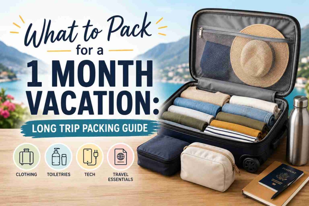 What to Pack for a 1 Month Vacation