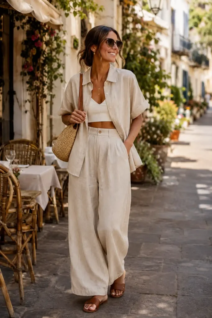 10. Matching Summer Set with Sandals