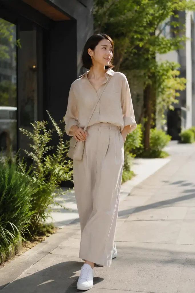 11. Neutral Monochrome Outfit