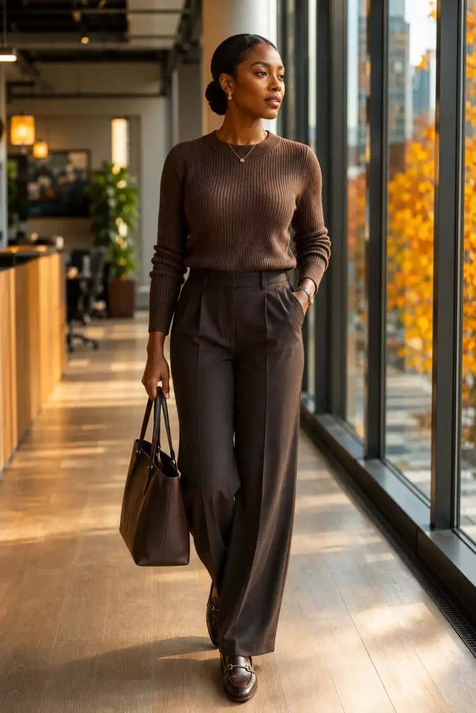 14. Sweater with Wide-Leg Trousers