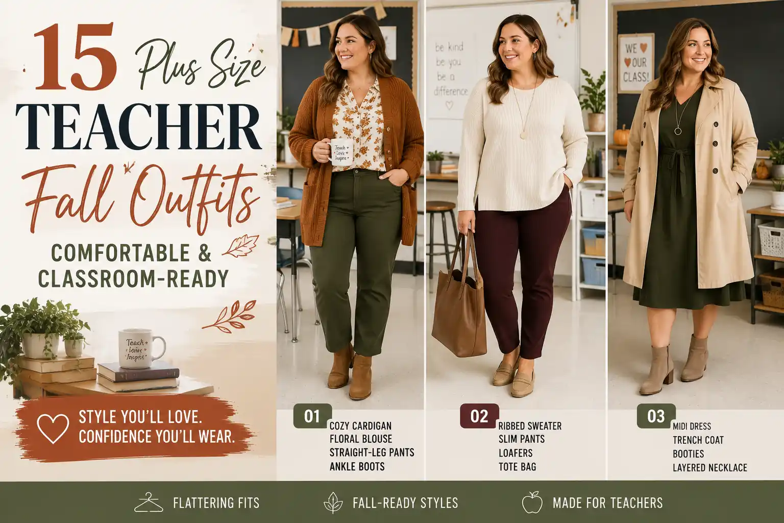 15 Plus Size Teacher Fall Outfits: Comfortable & Classroom-Ready