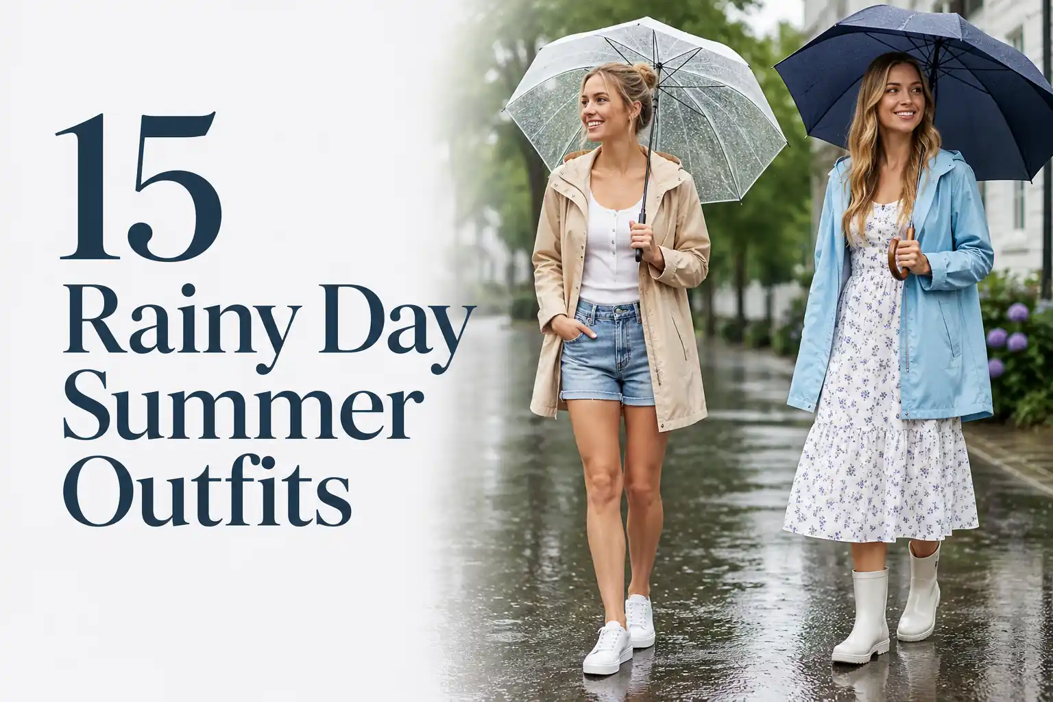 15 Rainy Day Summer Outfits for Cute and Comfortable Style