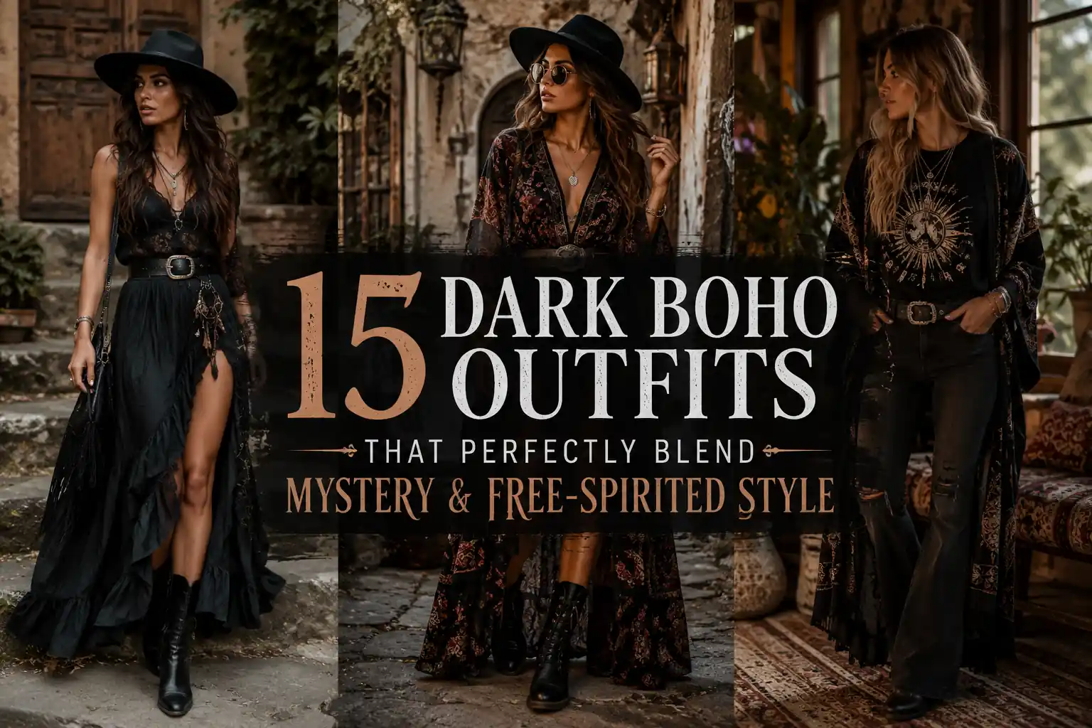 15 Dark Boho Outfits That Perfectly Blend Mystery & Free-Spirited Style