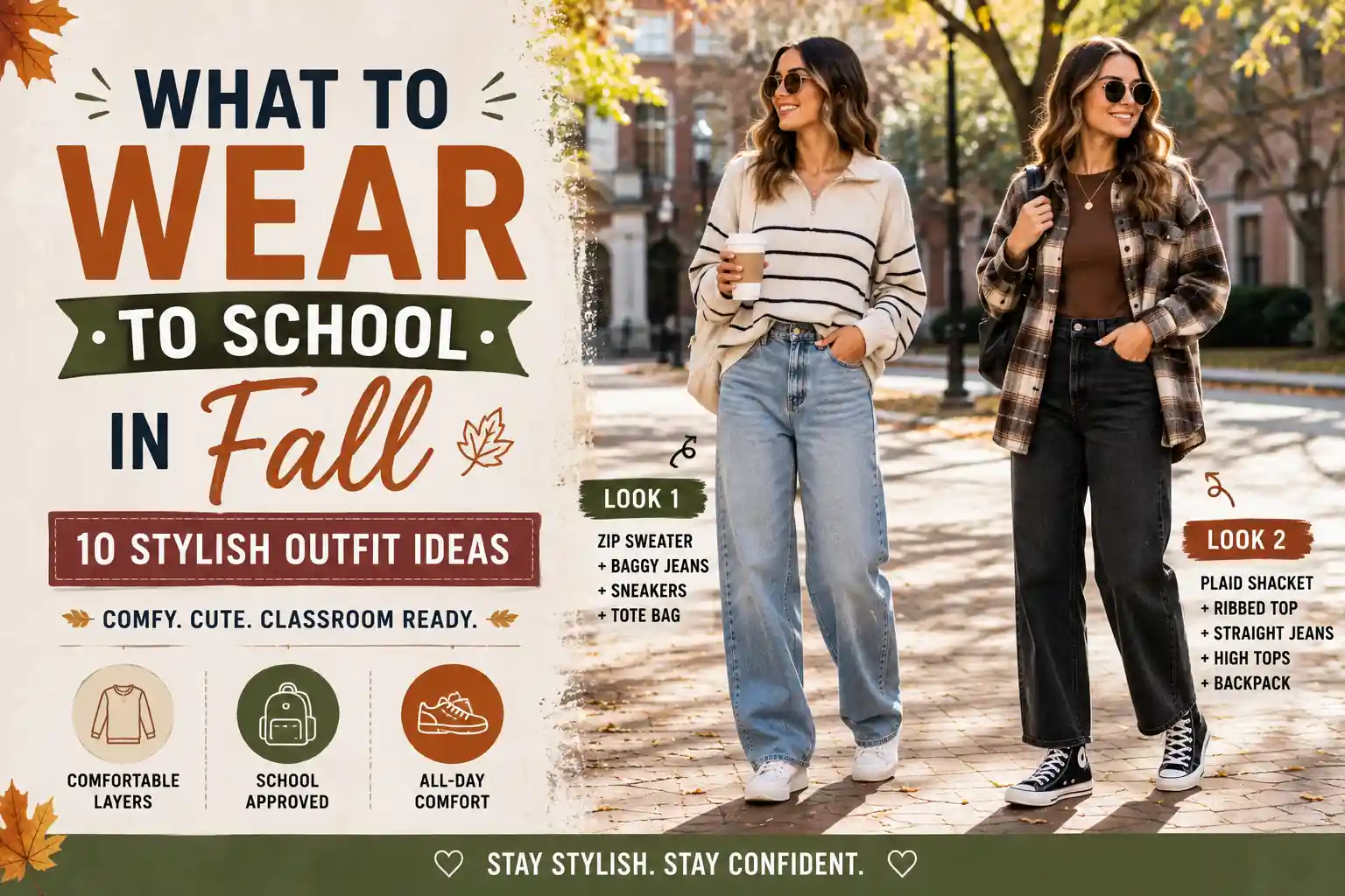 What to Wear to School in Fall: 10 Stylish Outfit Ideas