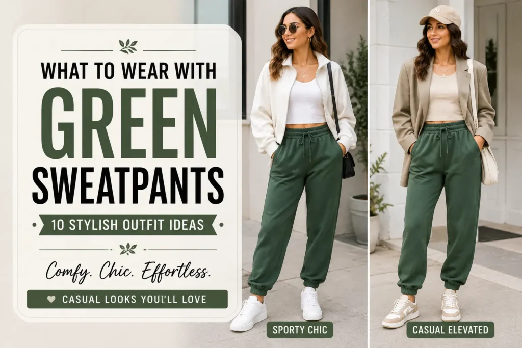 What to Wear with Green Sweatpants: 10 Stylish Outfit Ideas